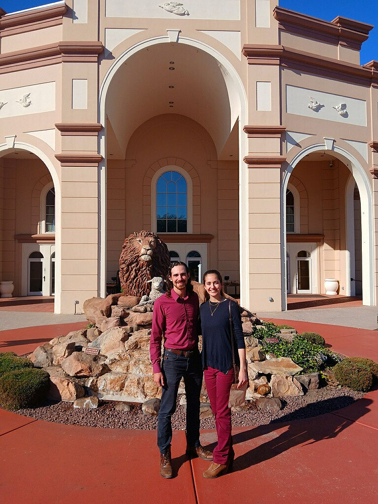 Colt and Crimson Rose in front of Sight & Sound Theatres in Lancaster, PA.