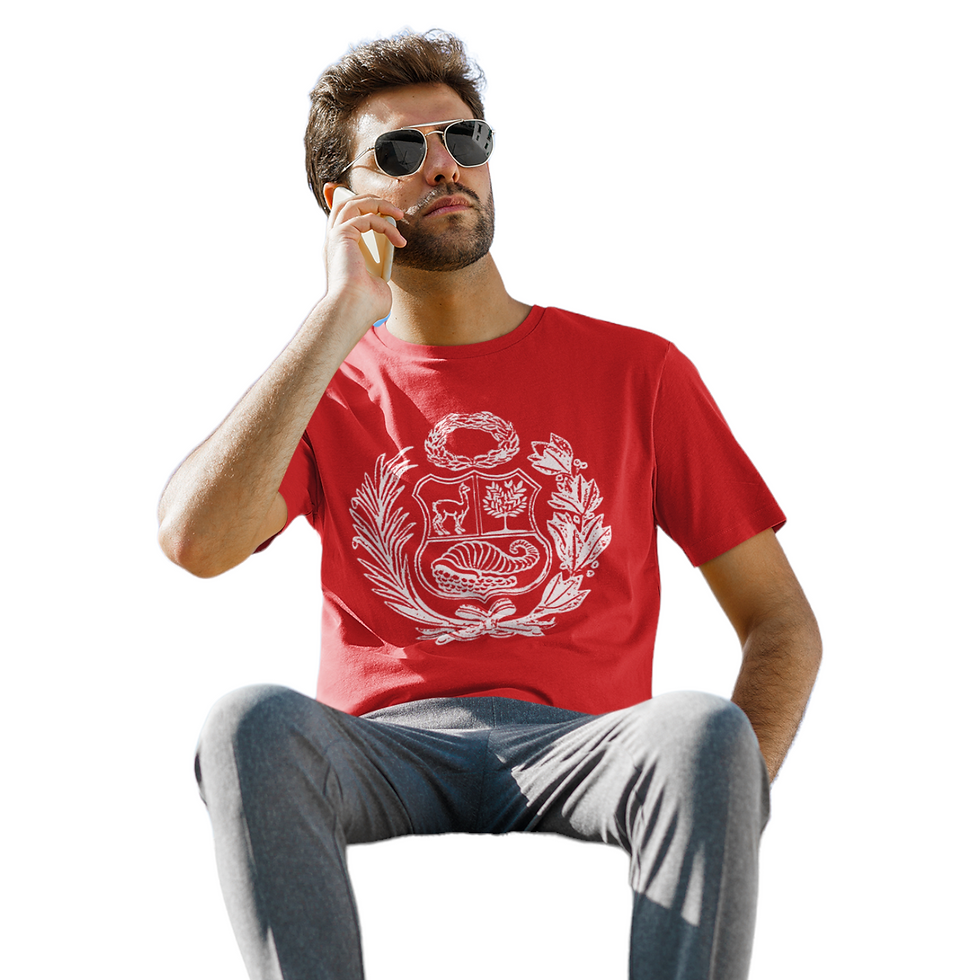 Miniatura: POLO UNISEX ROJO "ESCUDO NACIONAL"