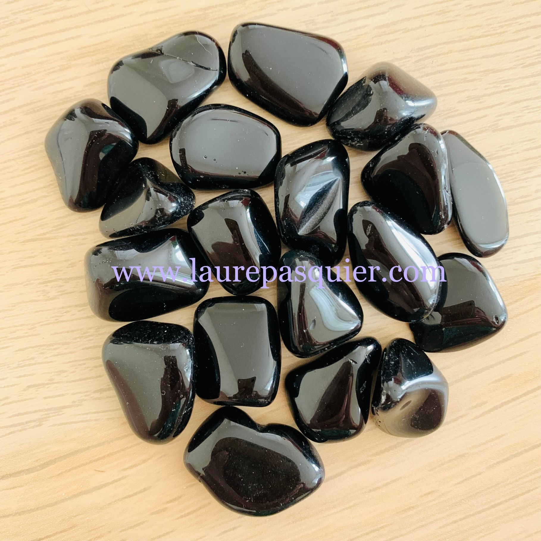 OBSIDIENNE NOIRE PIERRE ROULÉE 1 à 1,5 cm