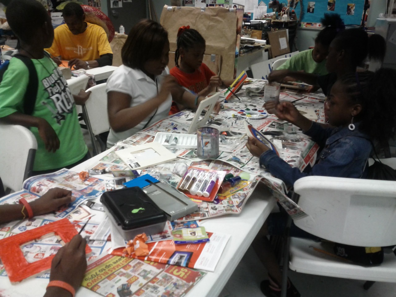 Kids enjoying service projects