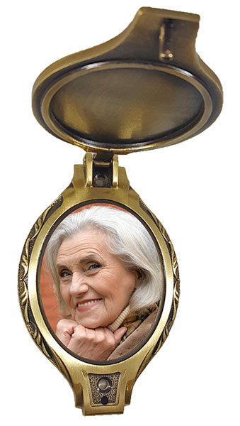Headstone Picture with Bronze Cover | Ceramic Memorial Plaque