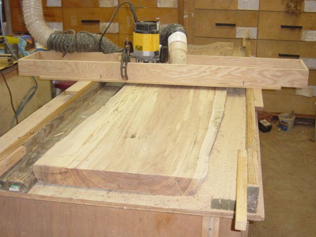 Pecan Countertop, Router Planing289.JPG