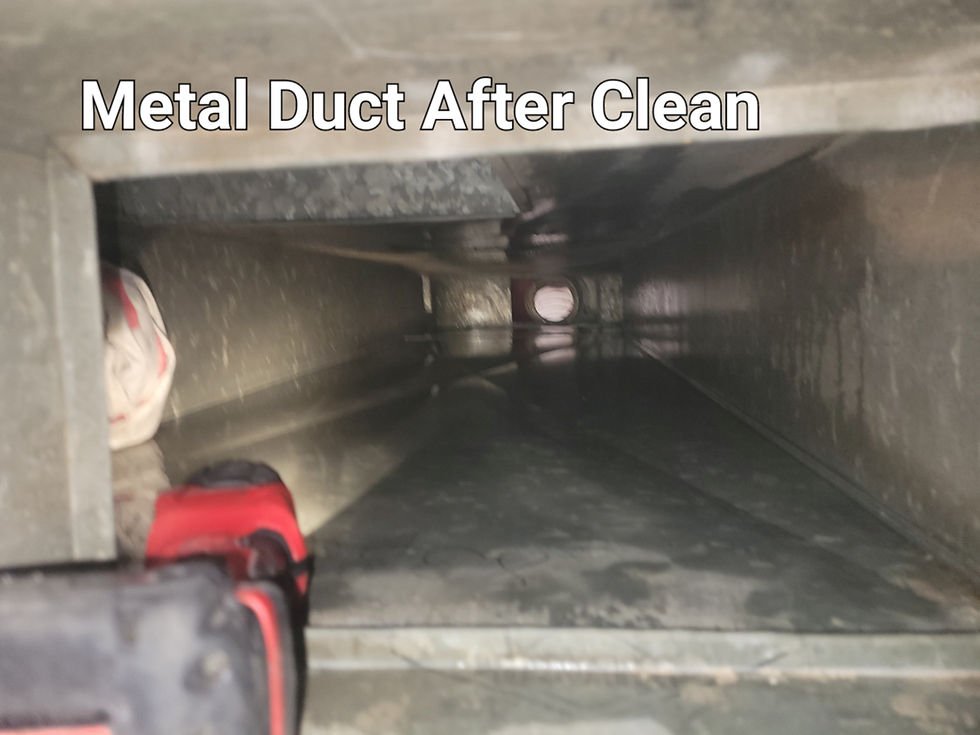 Imetal duct after clean