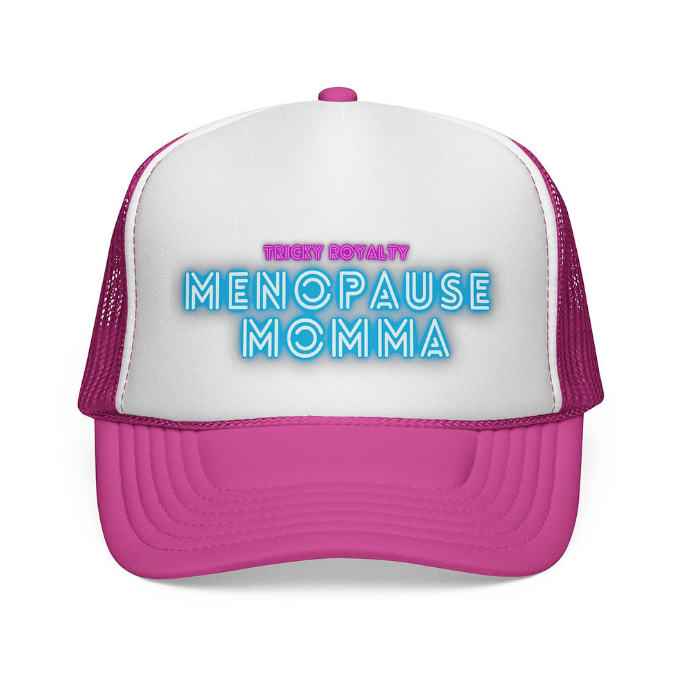 Thumbnail: Menopause Momma Trucker Cap — Funny Neon "Menopause Momma" Mesh Hat