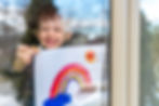 Young kid with his painting
