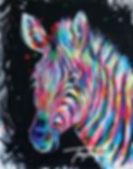 Thumbnail: Rainbow Zebra- Animal Art Print