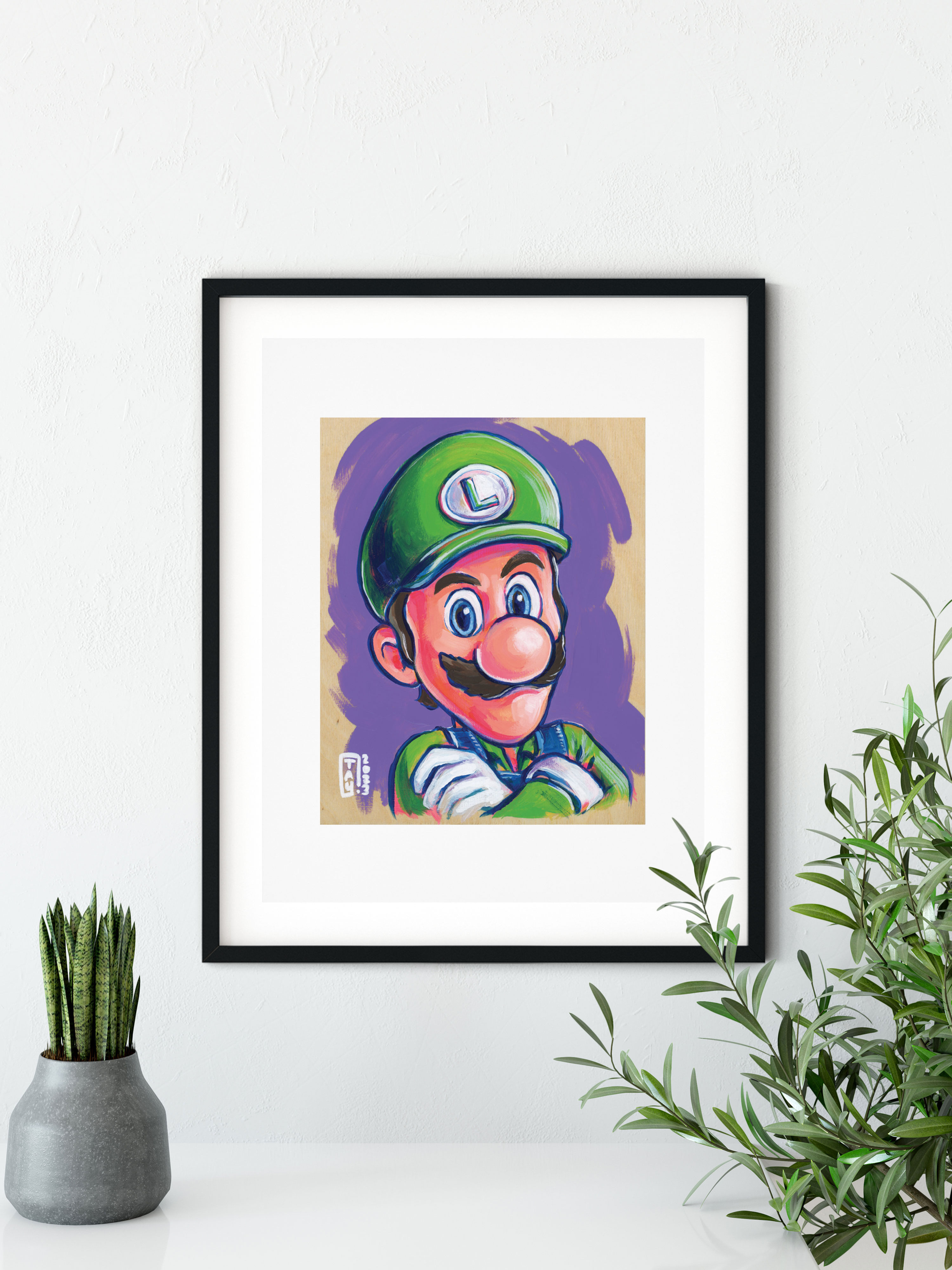 Luigi - Super Mario Fan Art Print