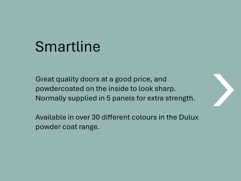 Smartline Flat Panel Sectional Garage Door