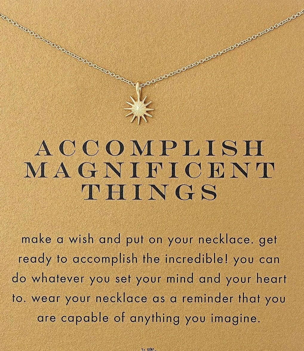 Inspirational Necklace, “Accomplish Magnificent Things”