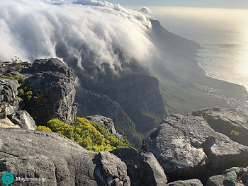 Clouds over mountain