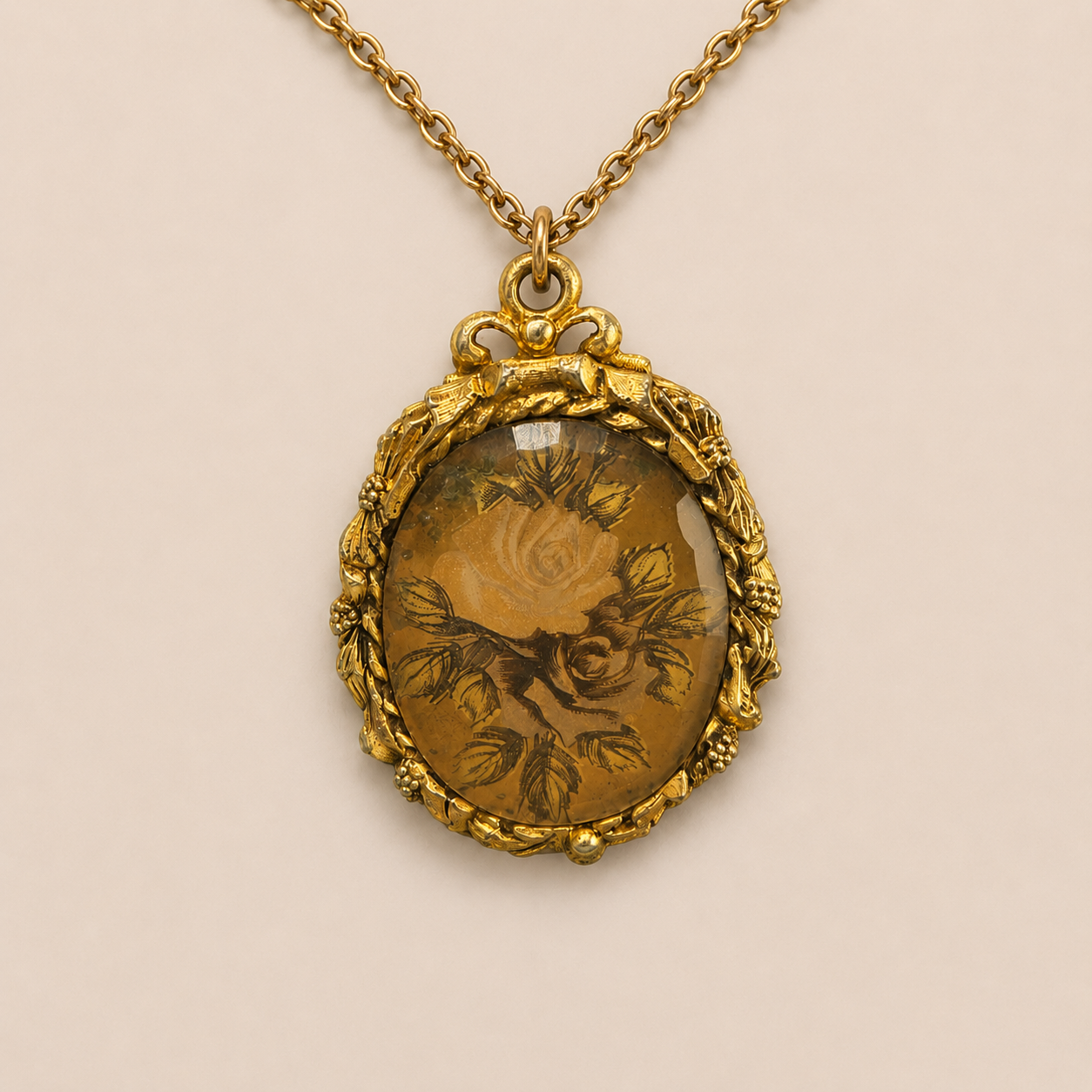 Rose Under Glass Pendant