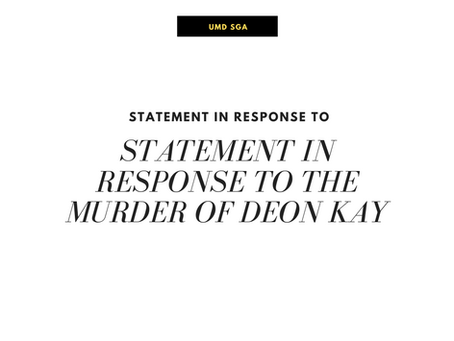 Statement in Response to the Murder of Deon Kay