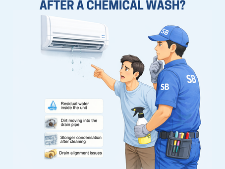 💧 Why Does My Aircon Drip After a Chemical Wash?