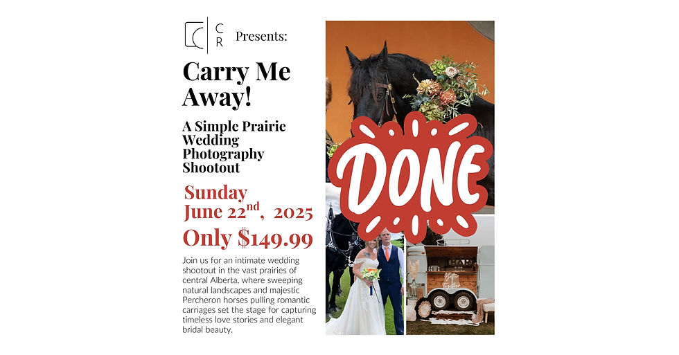 Carry Me Away ! A Simple Prairie Wedding Photography Shootout