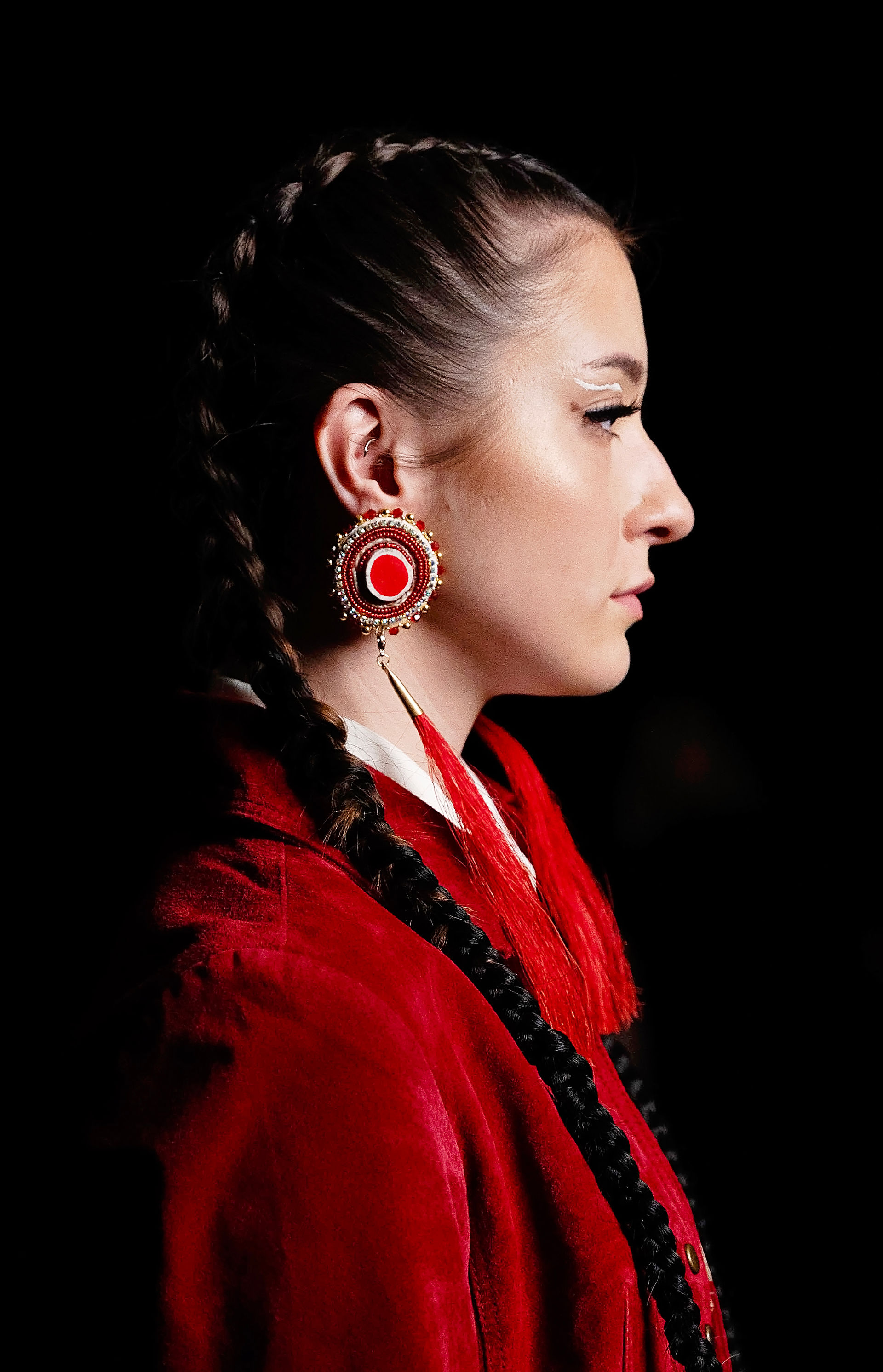Dorienne Proulx, an Anishinaabe-Cree Métis woman and of Little Star Artistry handcrafted beadwork.