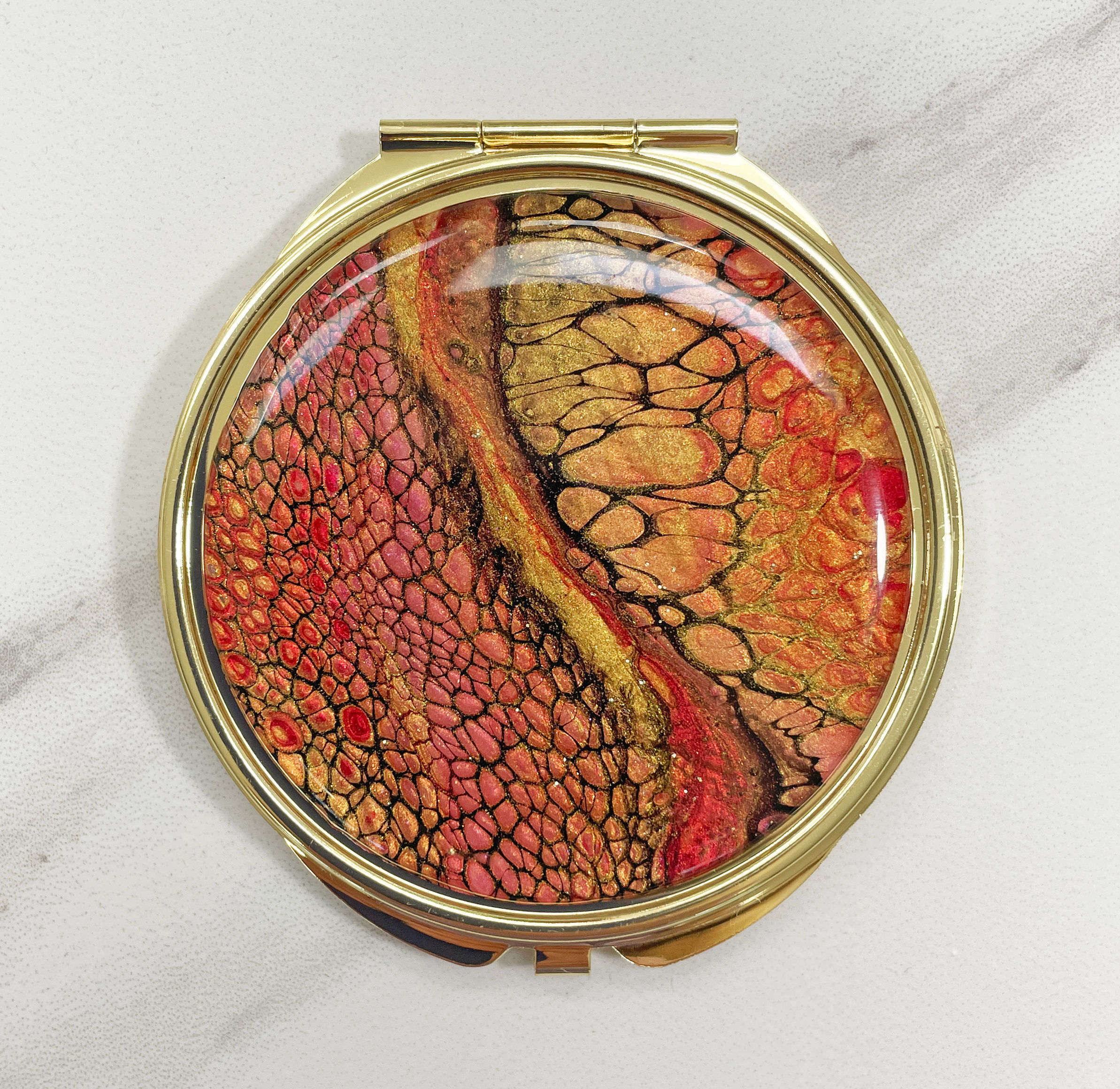 Fluid Art Compact Mirror