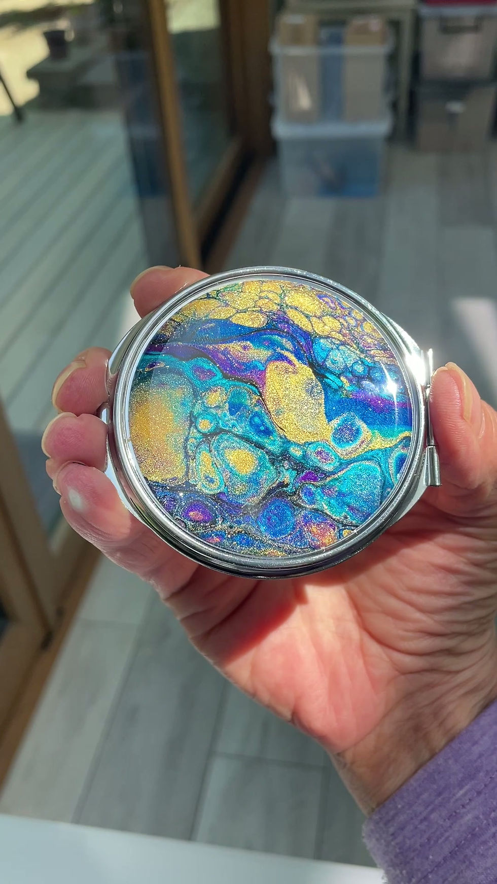 Thumbnail: Fluid Art Compact Mirror