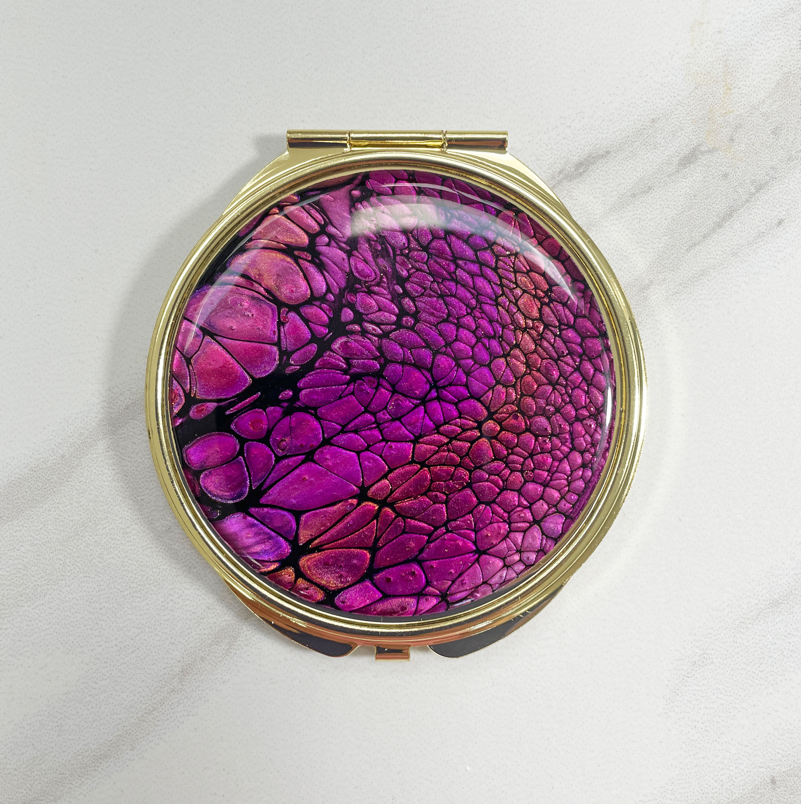 Fluid Art Compact Mirror