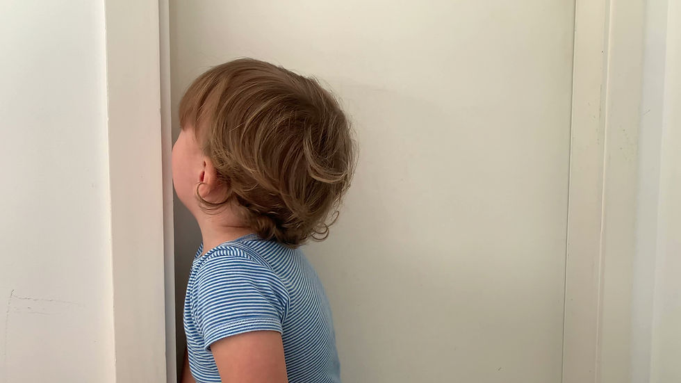 Terrible twos tantrums.