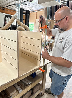 Clamping while gluing