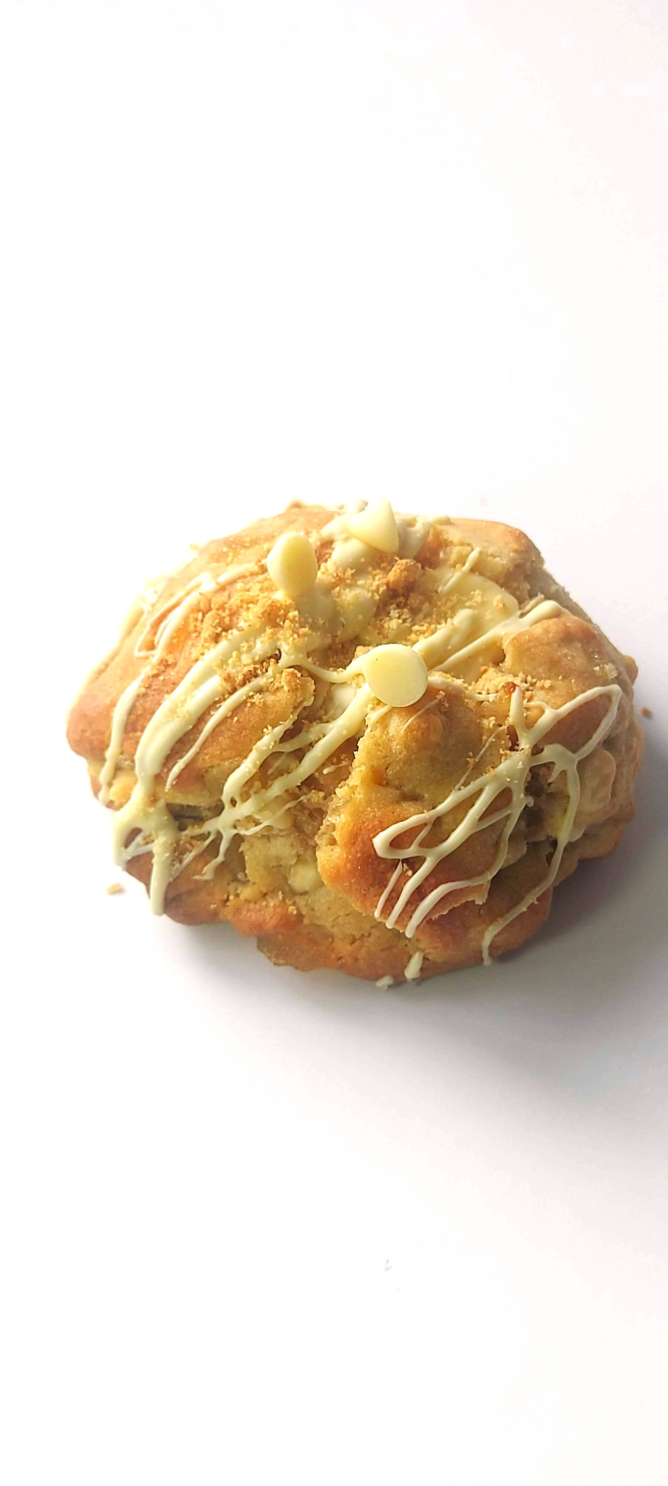 stuffed cookie, white chocolate and ginger 