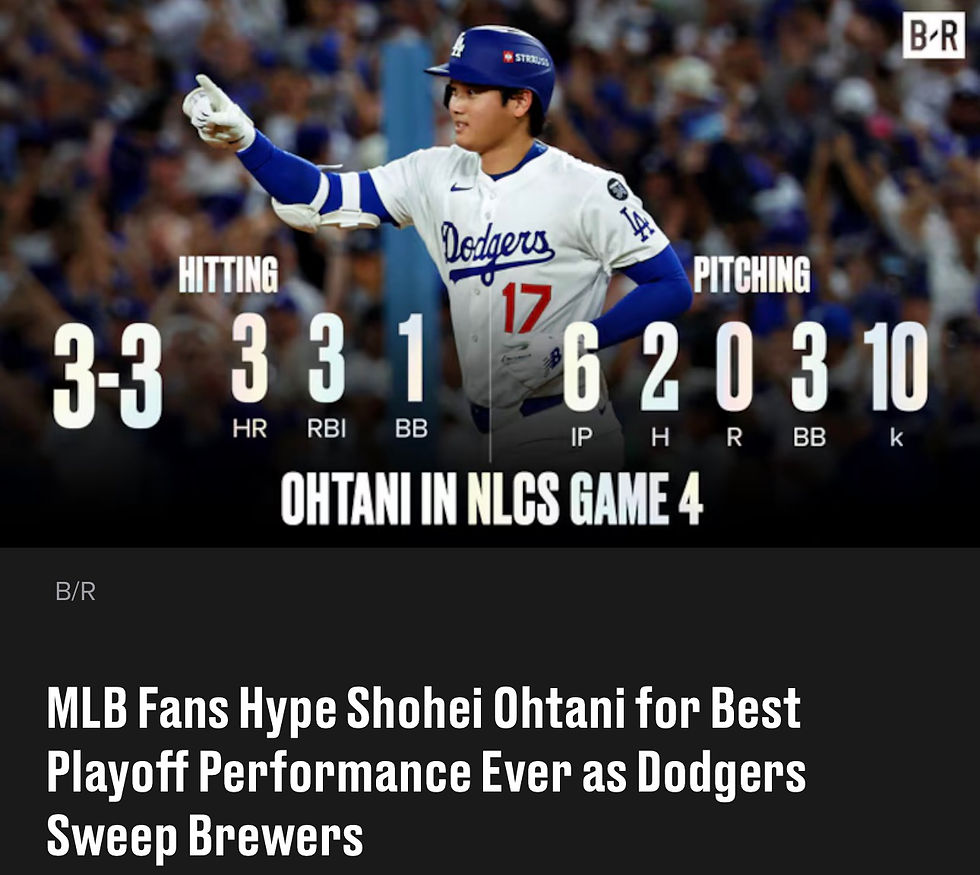 NLCS GM 4 - Ohtani pitching for 1st time in postseason and its earth shattering!