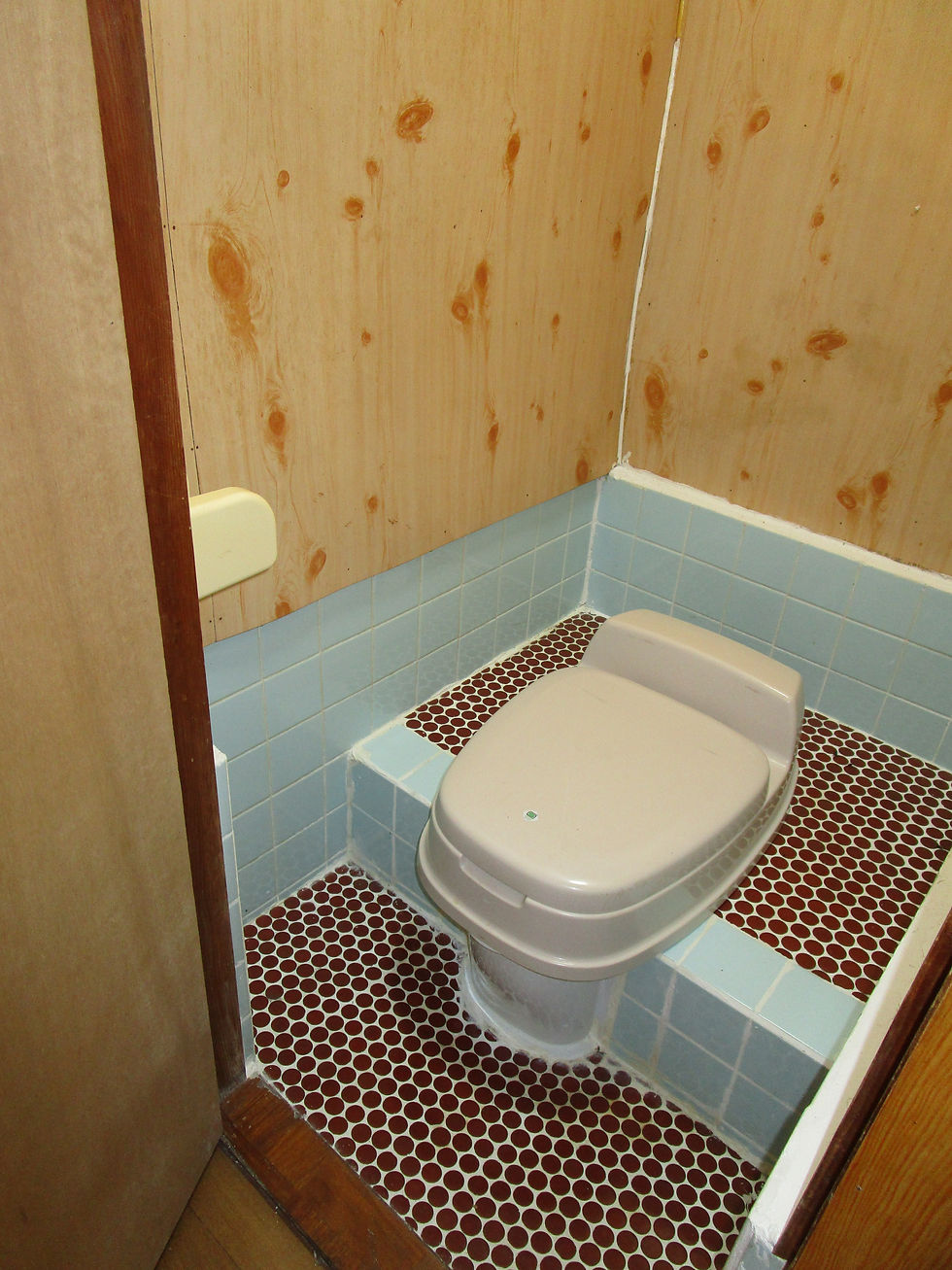 和式トイレに便座を設置。