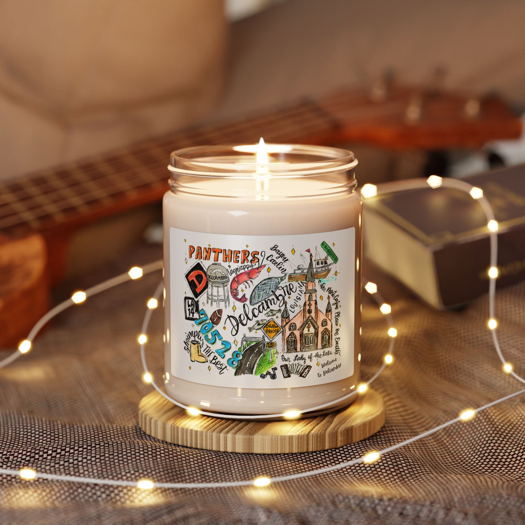 Delcambre, La Landmarks Scented Soy Candle — 9oz Travel-Inspired Aromatic Jar