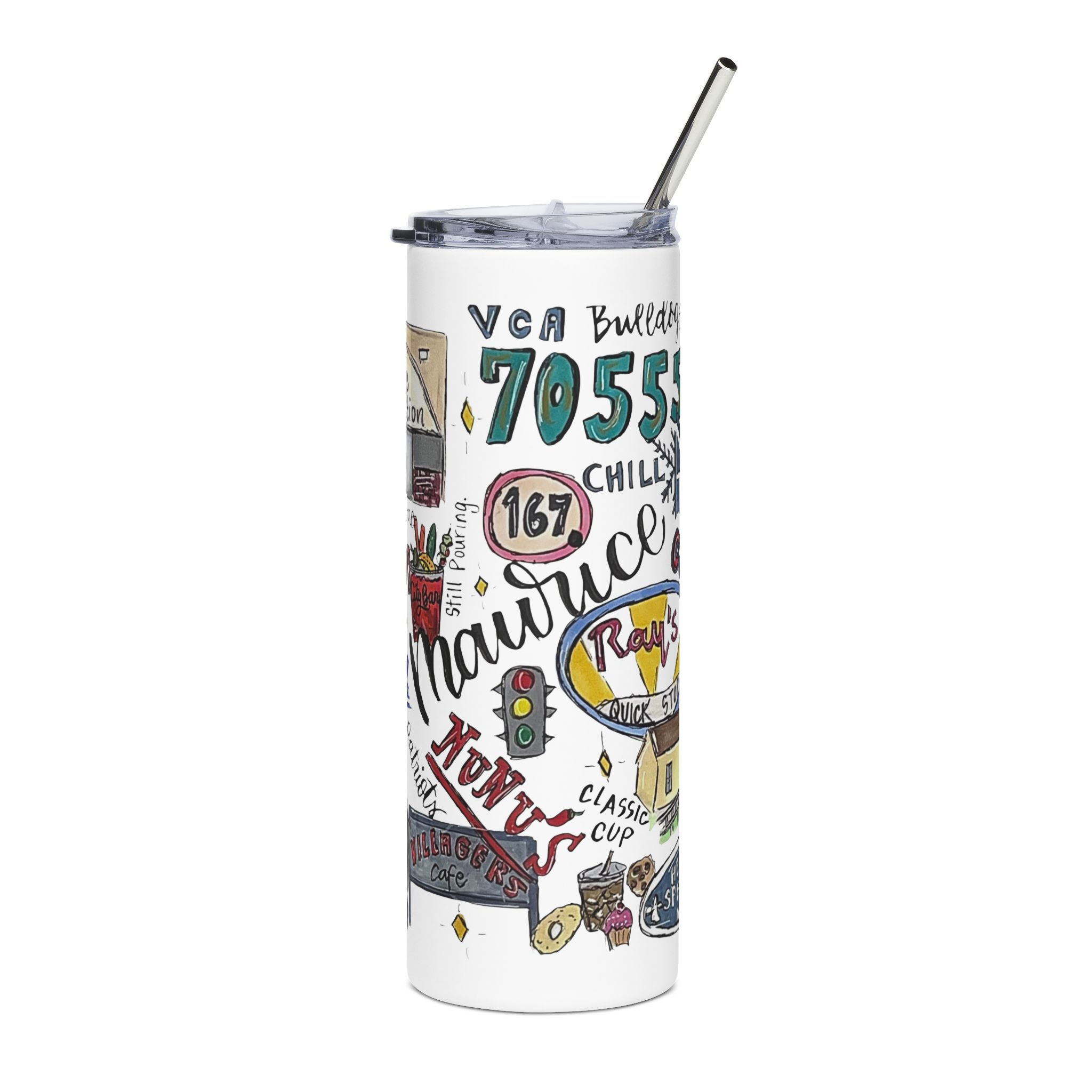 Maurice, Louisiana Hand - Illustrated 20oz. Stainless Steel Tumbler —