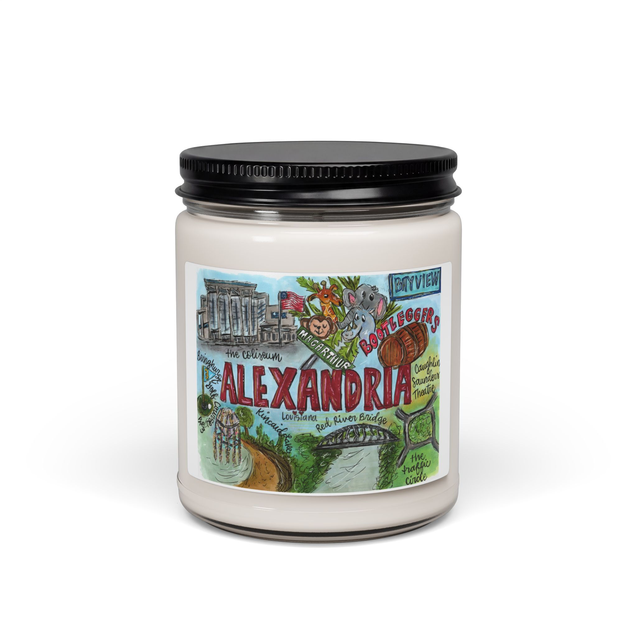 Alexandria, Louisiana Scented Soy Candle — 9oz Aromatherapy Candle