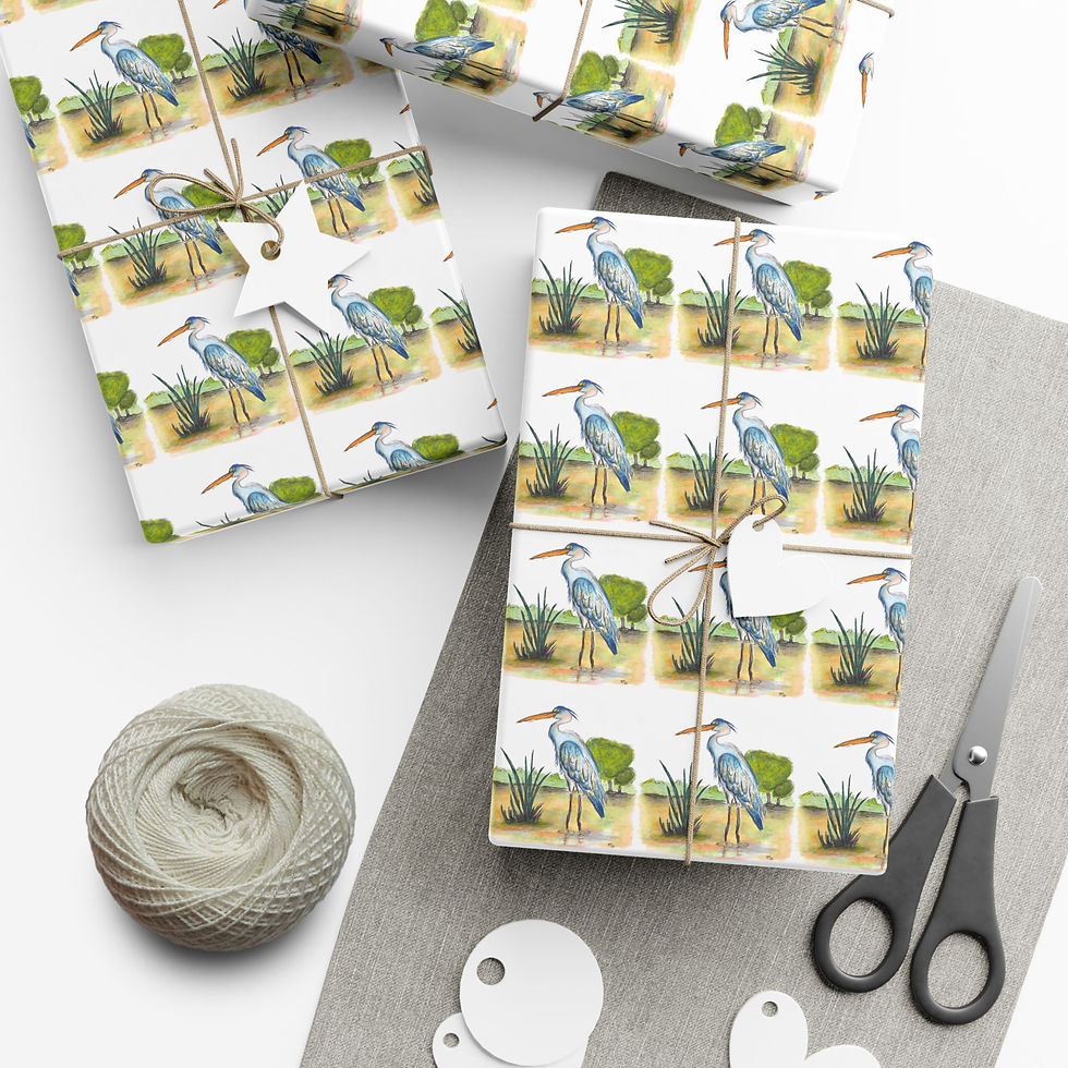 Thumbnail: Heron Marsh Gift Wrap Paper 