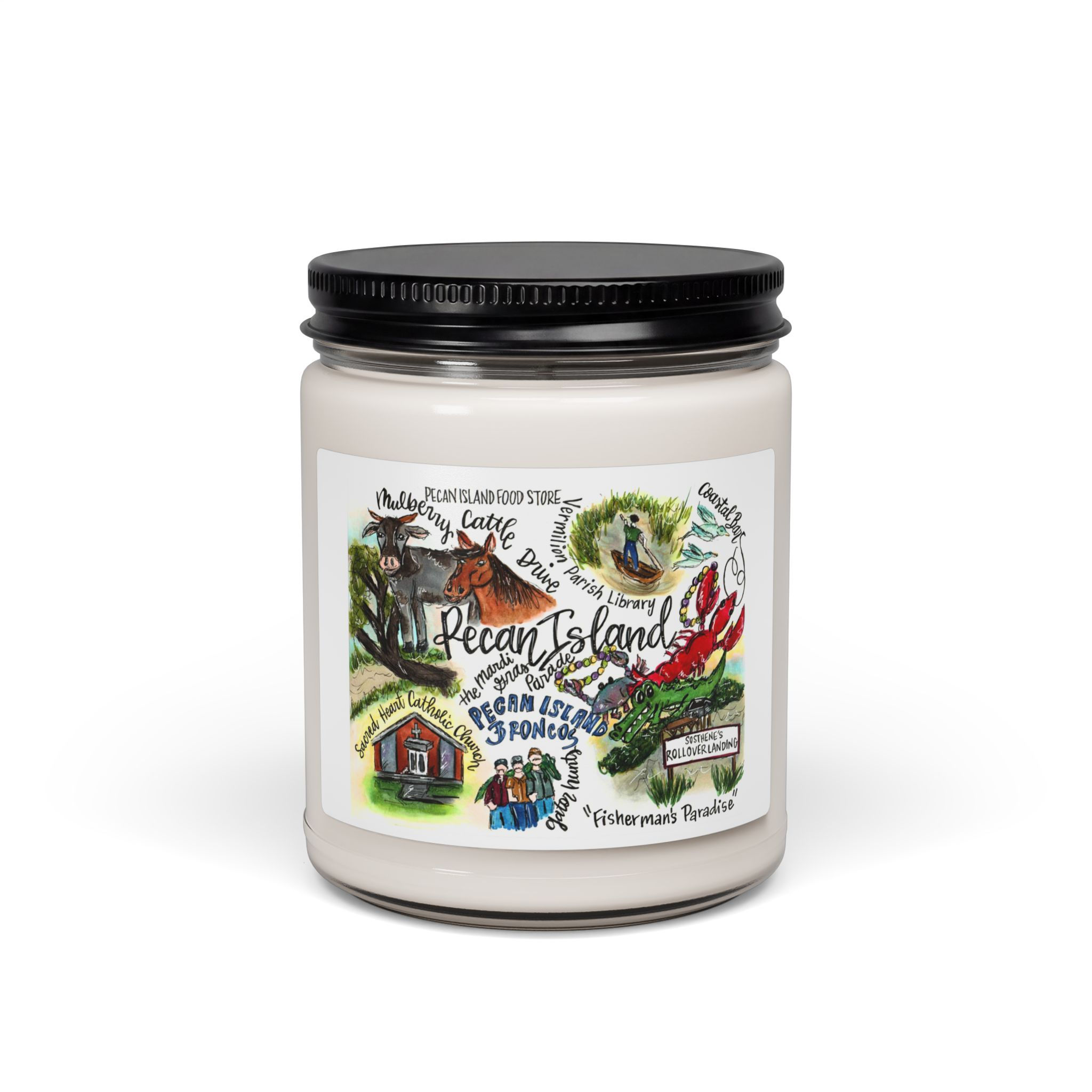 Pecan Island, Louisiana Scented Soy Candle (9oz) —