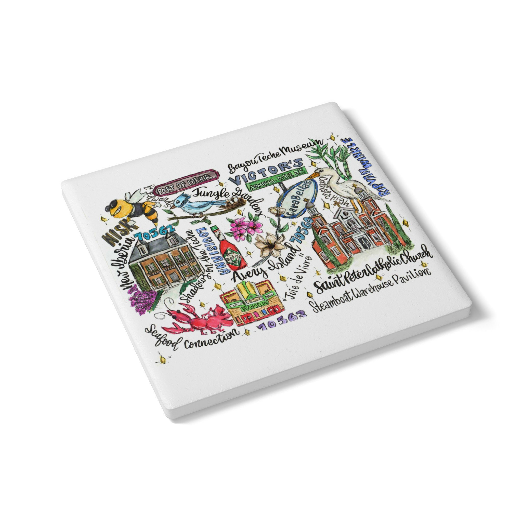 New Iberia, Louisiana Ceramic Coaster