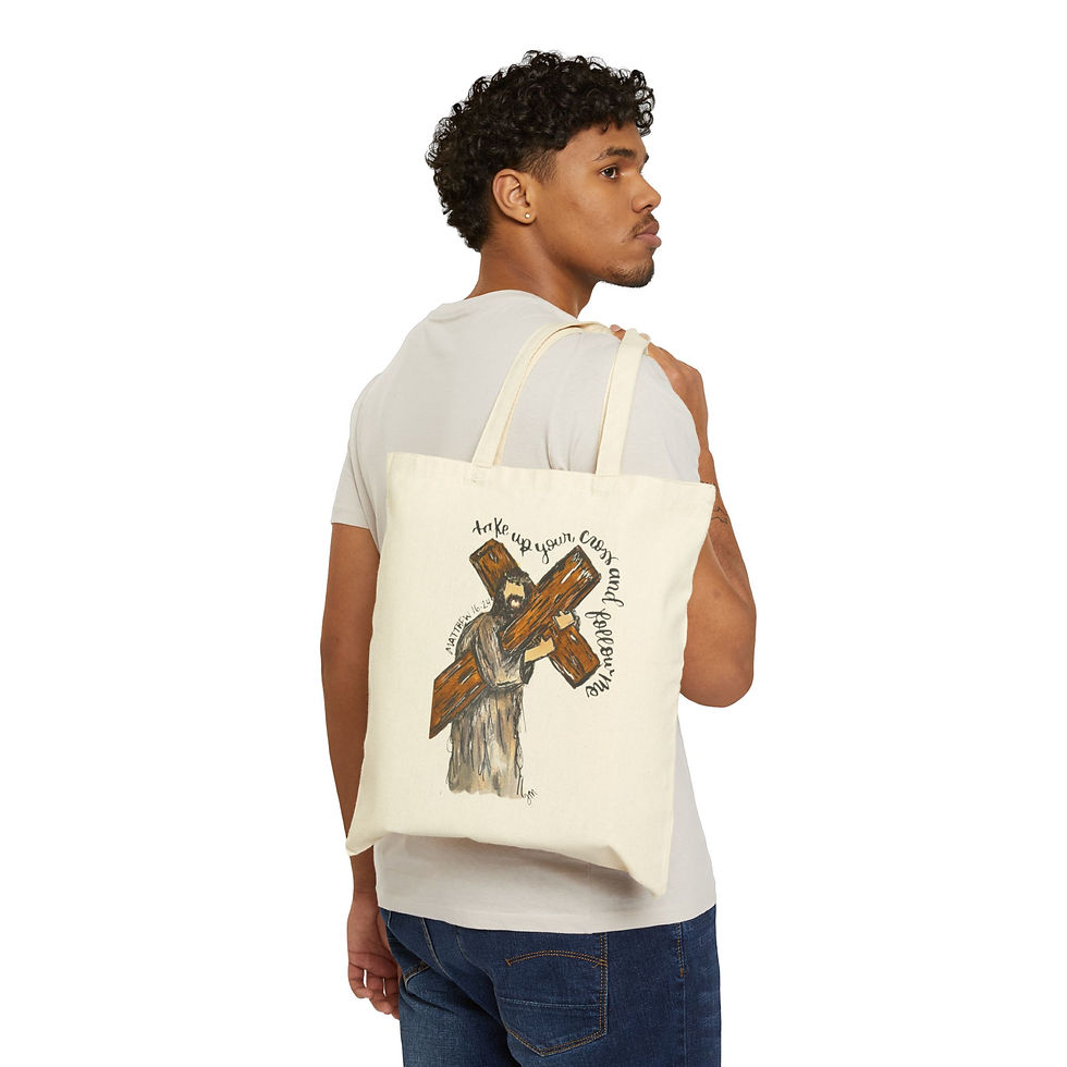 Thumbnail: Tote Bag —Take Up Your Cross and Follow Me