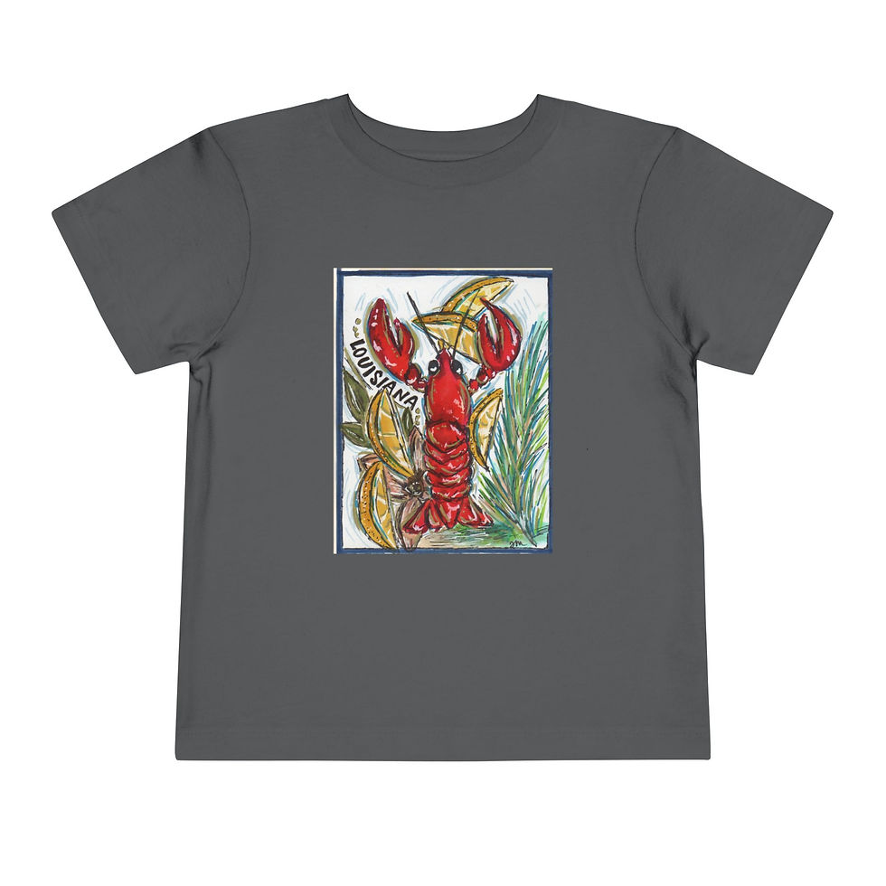 Thumbnail: Toddler Tee – Cute Red Crawfish / Louisiana Graphic
