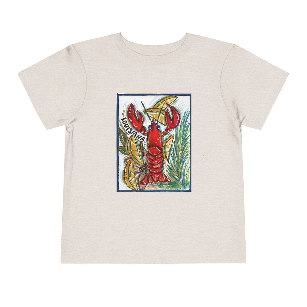 Thumbnail: Toddler Tee – Cute Red Crawfish / Louisiana Graphic
