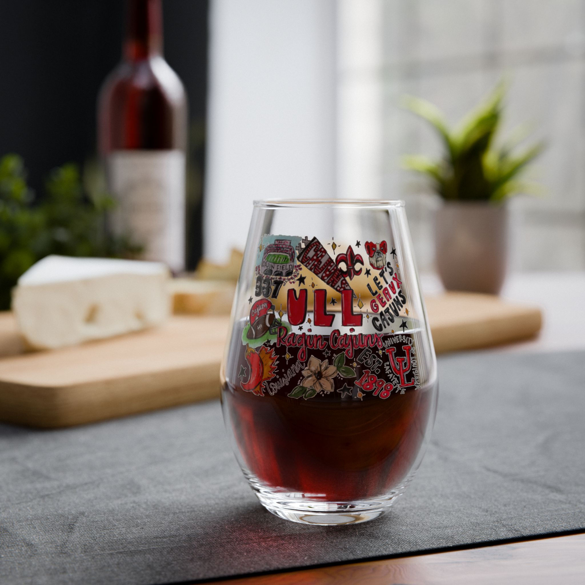 Ragin Cajun Wine Glass