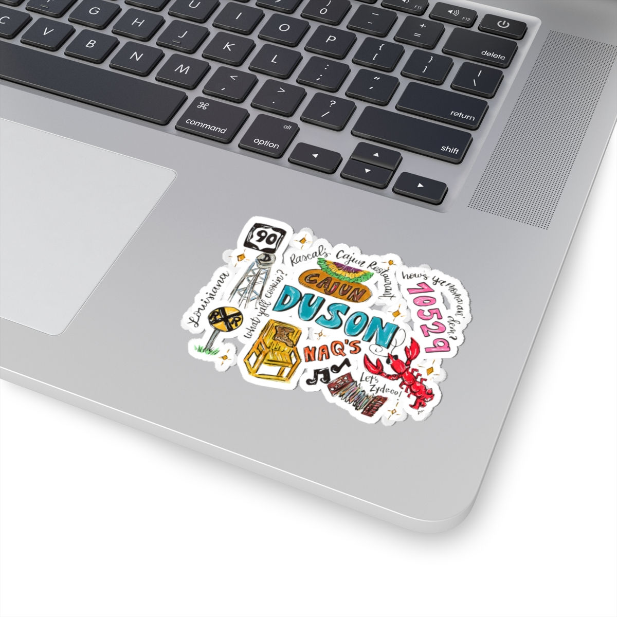 Duson, Louisiana Hand-Illustrated Kiss Cut Sticker