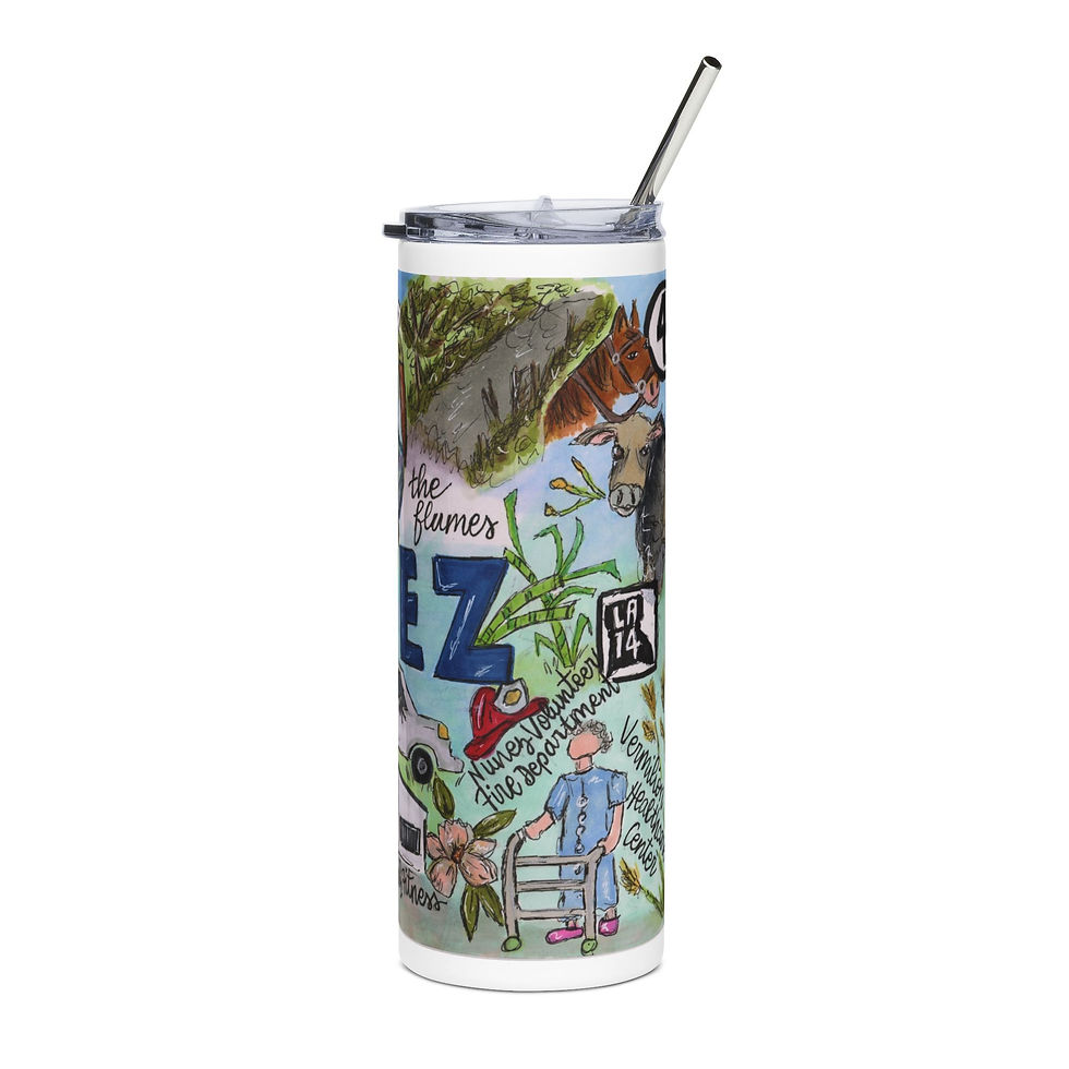 Thumbnail: Nunez, Louisiana Hand Illustrated Tumbler