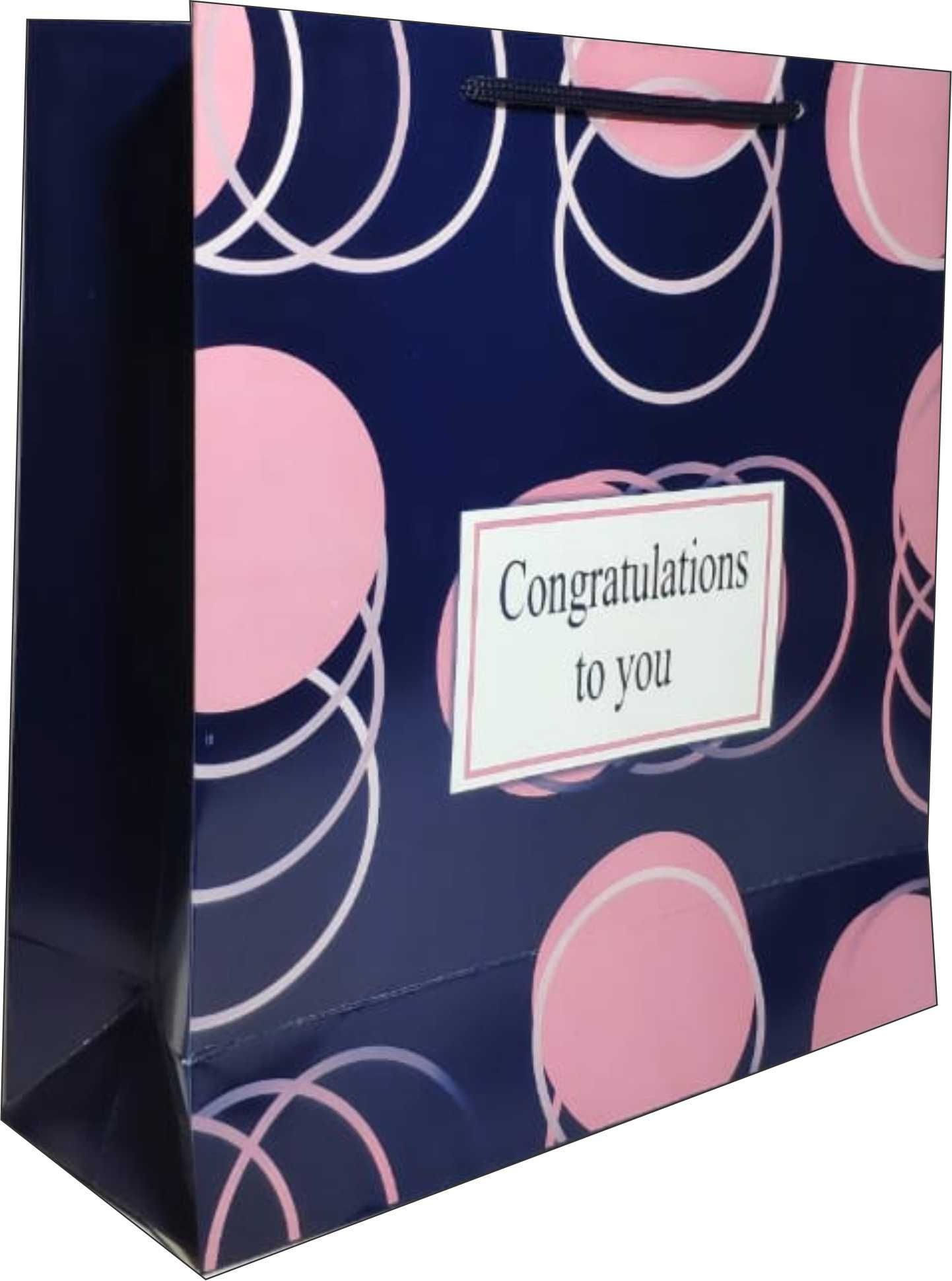 Sacola de papel, Congratulation, pacote com 10 unidades.