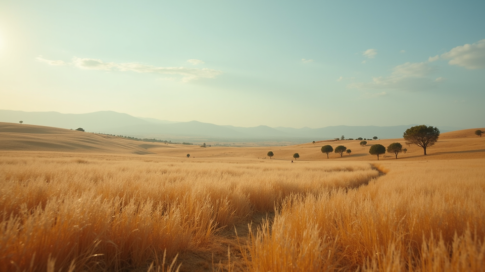 Vista panorâmica de lavoura de milho safrinha em fase de crescimento