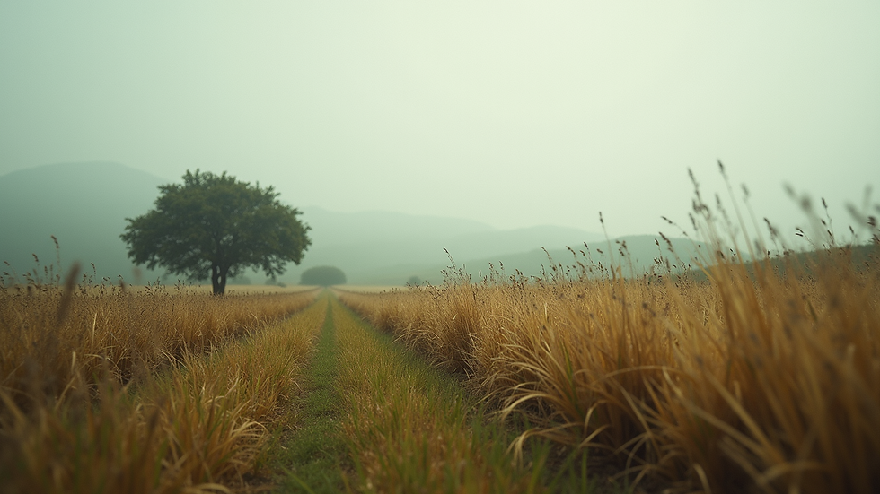 Vista panorâmica de área rural com vegetação preservada e pastagem