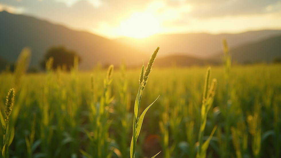 Vista aérea de plantação de soja com solo tratado com remineralizadores