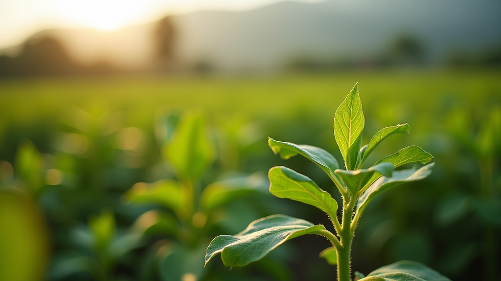 Close-up de sensor agrícola instalado em plantação