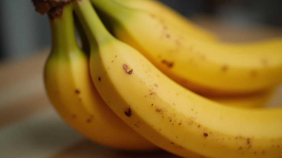 Close-up de cacho de banana madura pronto para colheita