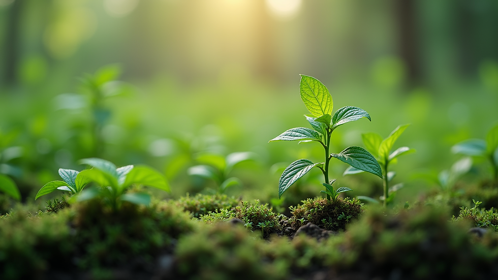 Close-up de sistema hidropônico com plantas verdes e saudáveis