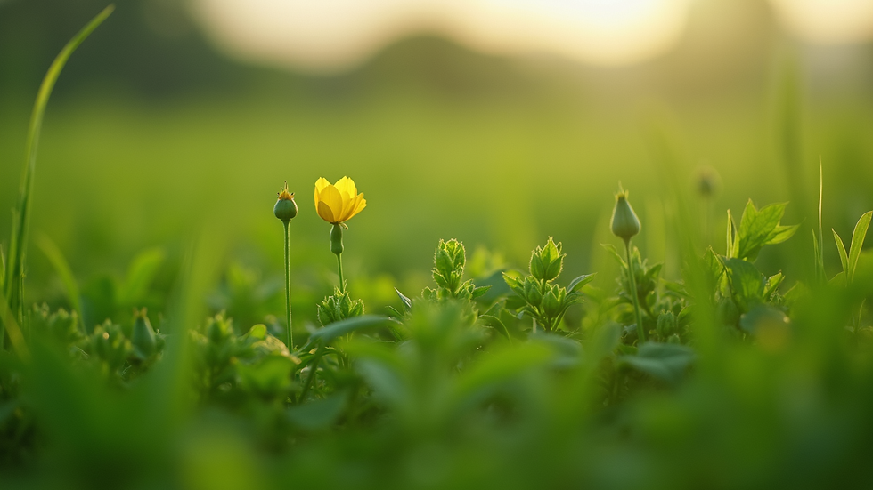Close-up de joaninha sobre folha verde em plantação