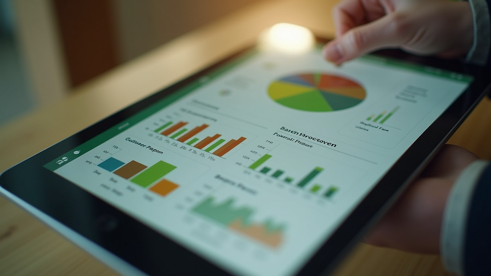 Close-up view of a digital farm management application on a tablet