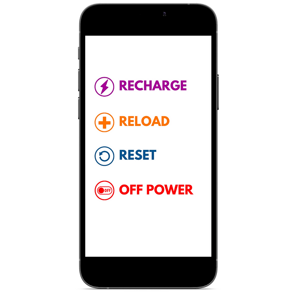 simple mobile app, iphone, smartphone, malaysia, kl, recharge, reload, reset, off power button, graphics, illustration, cartoon, mockup, e-meter prepaid meter mobile application, app