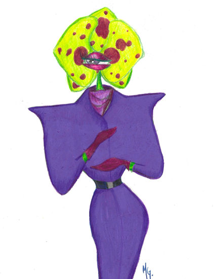 Orchid Lady - Purple Coat